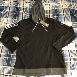 NWT Adidas Hoodie Black and Gray